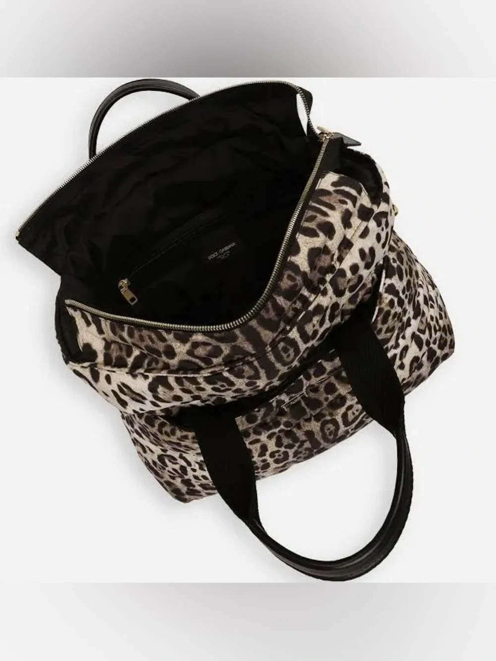 Dolce & Gabbana Leopard-Print Quilted Diaper Bag
